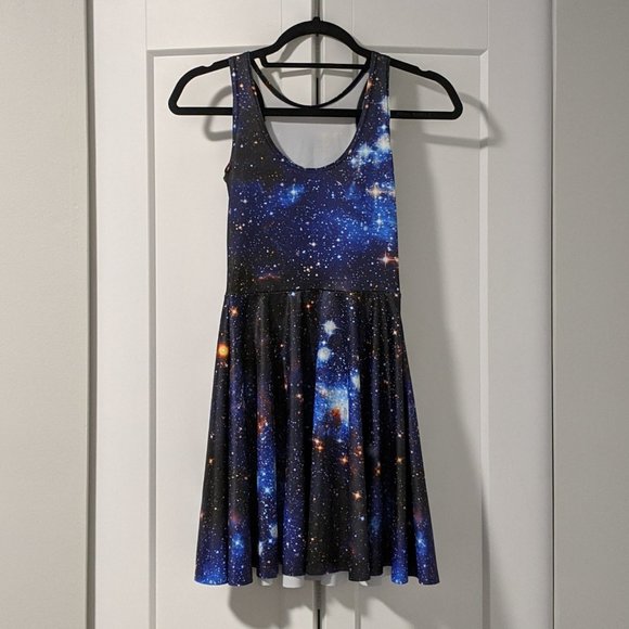 Blackmilk Galaxy Blue Reversible Skater Dress XS - Picture 4 of 10